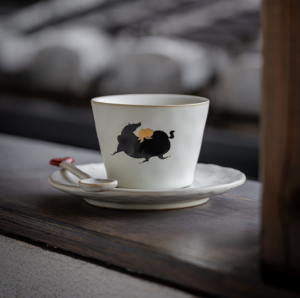 Latte Ceramic Handheld Mug – Year of the Horse Coffee Cup