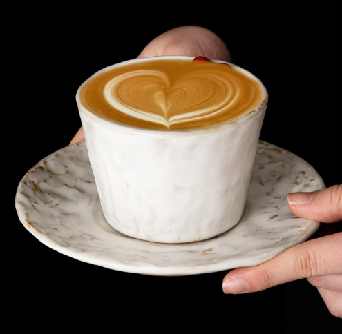 Handmade Ceramic Coffee Mug – Creative Instagram Latte & Espresso Cup